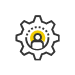 configuration icon with user