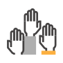 raise hands icon