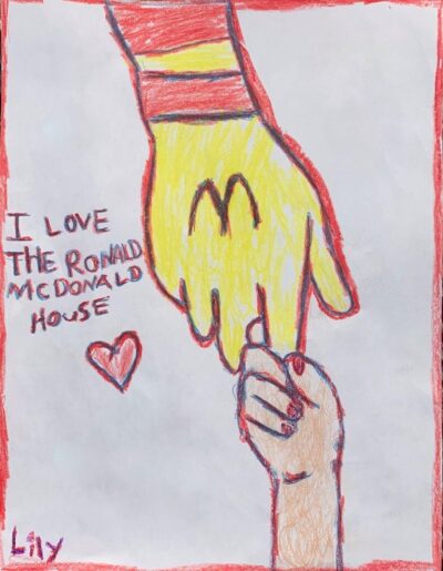 Mcdonalds hand and girl hand painting