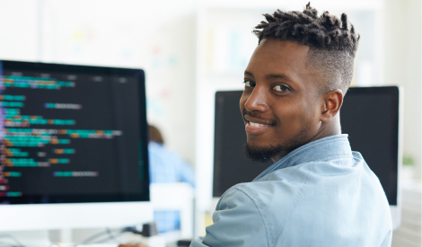 developer working with codes