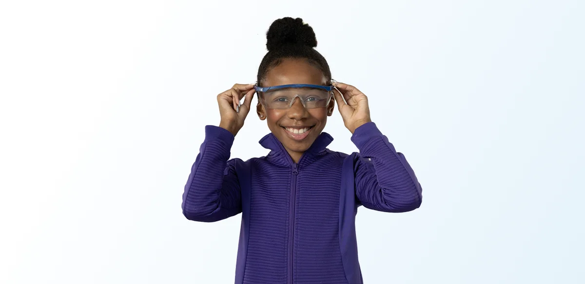 girl with glasses
